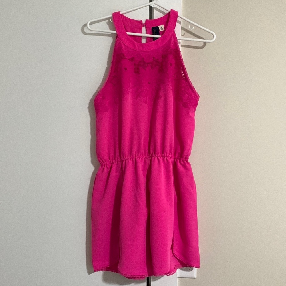 Blue Rain Pink Romper